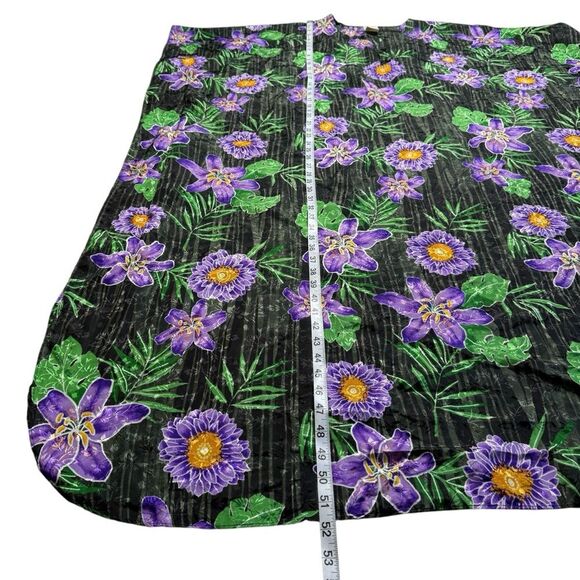 Vintage Simply Basic Mumu House Dress Stunning Vibrant Tropical Floral One Size - Picture 7 of 10